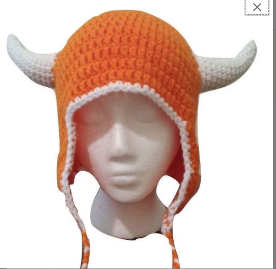 Horned Earflap Football Hat Crochet Pattern (adult size)