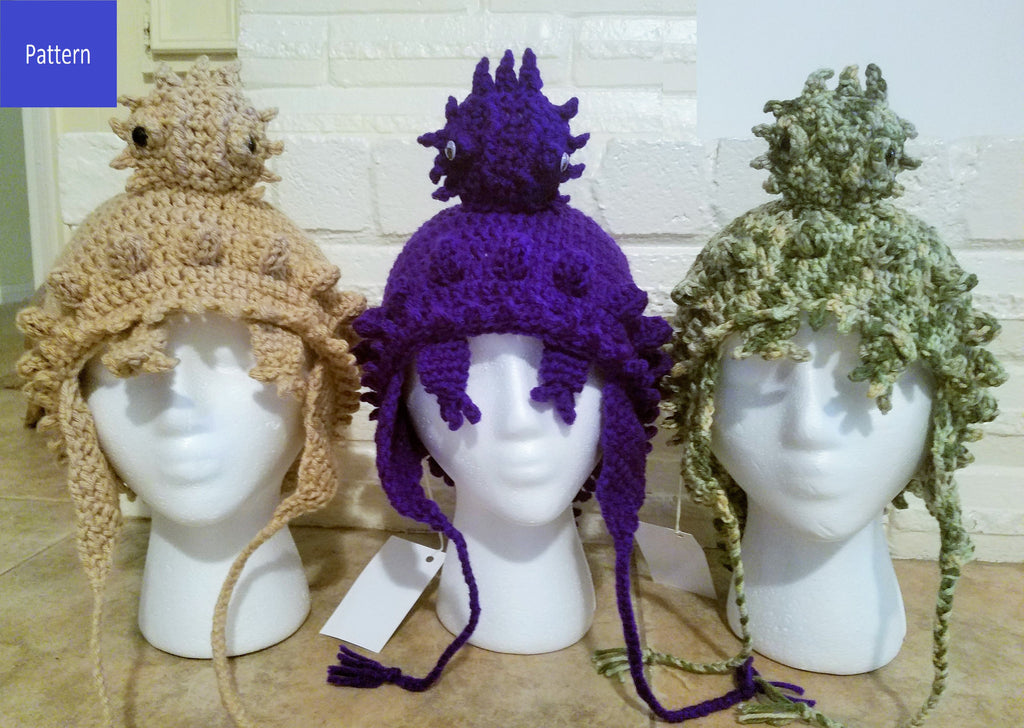 Horny Toad Hat (Texas Horned Toad) Crochet Pattern