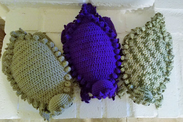 Texas Horny Toad Crochet Kit - Texas Horned Lizard Crochet Kit - Available in Beige, Gray, Purple or Camouflage