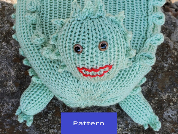 Horny Toad Plush Toy Pattern for Addi Knitting Machine
