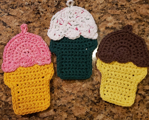 Ice Cream Potholder Crochet Pattern