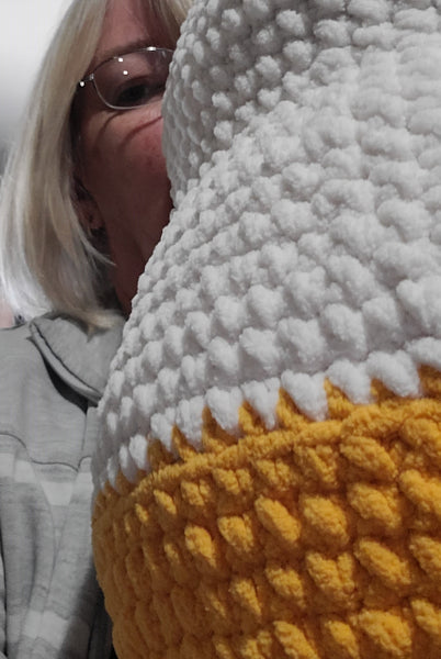 Ice Cream Cone Pillow Crochet Pattern with Blanket Yarn