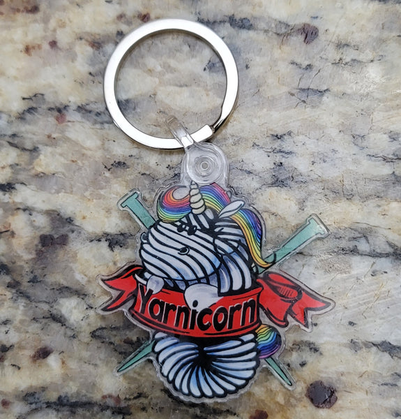 Yarnicorn Acrylic Keychain
