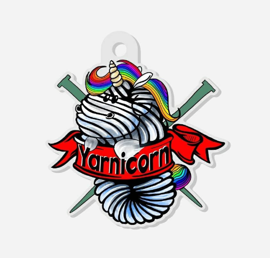Yarnicorn Acrylic Keychain