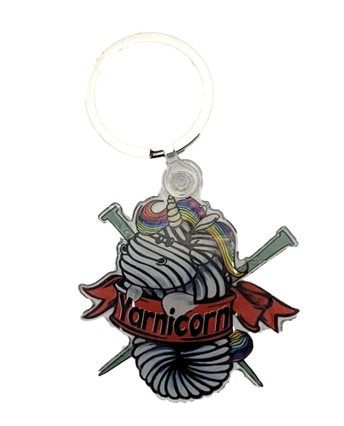 Yarnicorn Acrylic Keychain
