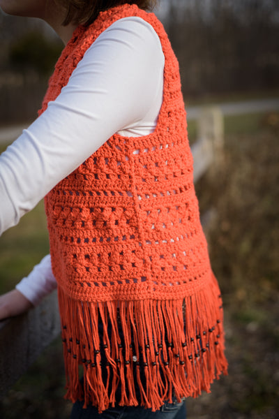 Layla Vest Crochet Pattern, Girls' Sizes 10, 12, 14