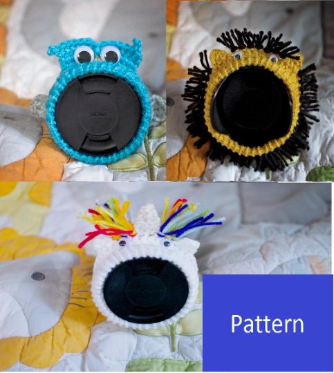 Lens Buddy Addi Express Pattern - Owl, Lion, and Unicorn Lens Buddy Patterns