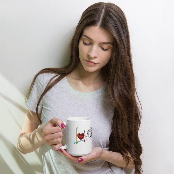 Love Crochet Coffee Mug - 11 oz. or 15 oz.