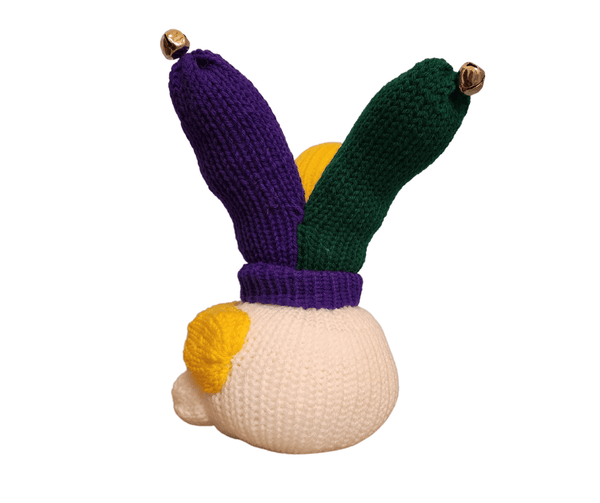 Mardis Gras Jester Eyeglass Holder Pattern for Addi Knitting Machines - My Fingers Fly