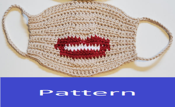 Lips Face Mask Crochet Pattern