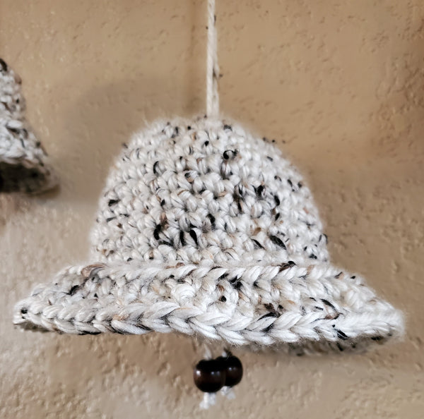 Mission Bell Wall Hanging, Handmade Crochet