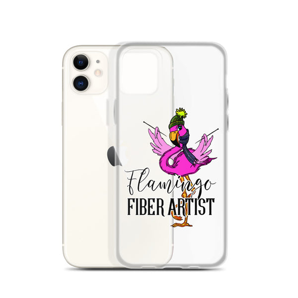 Flamingo Fiber Artist iPhone Case