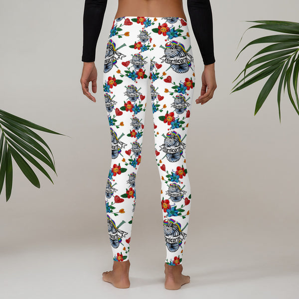 Yarnicorn White Leggings - Ladies' Sizes XS, S, M, L, XL