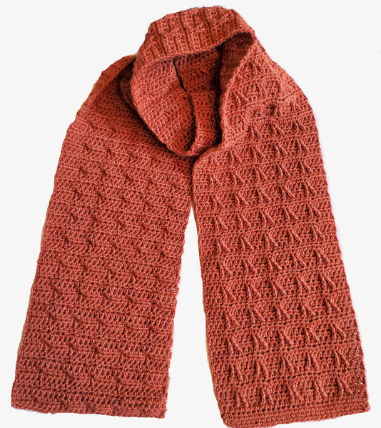 West Texas Scarf Crochet Pattern - Oil Well Scarf Crochet Pattern - Instructions for Woman's or Man's Scarf