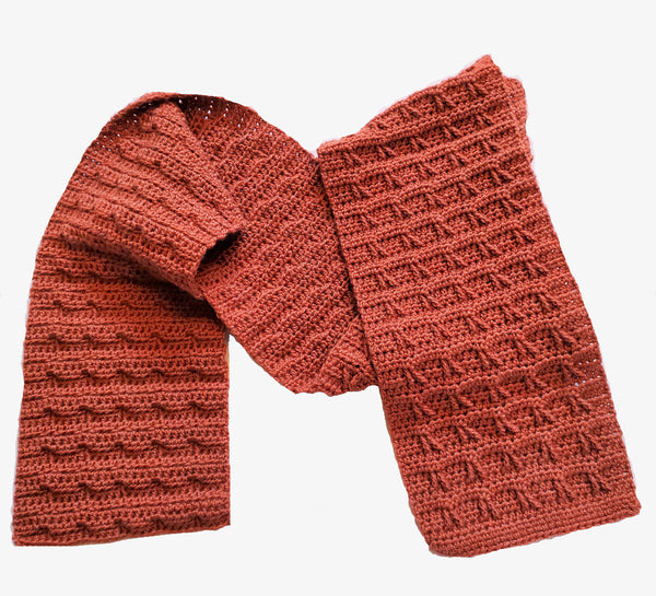 West Texas Scarf Crochet Pattern - Oil Well Scarf Crochet Pattern - Instructions for Woman's or Man's Scarf