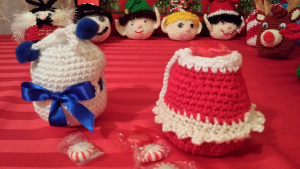 Christmas Ornament Goody Bag Crochet Pattern in PDF Format