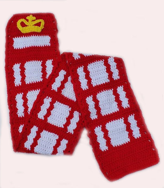 London Phone Booth Scarf Crochet Pattern