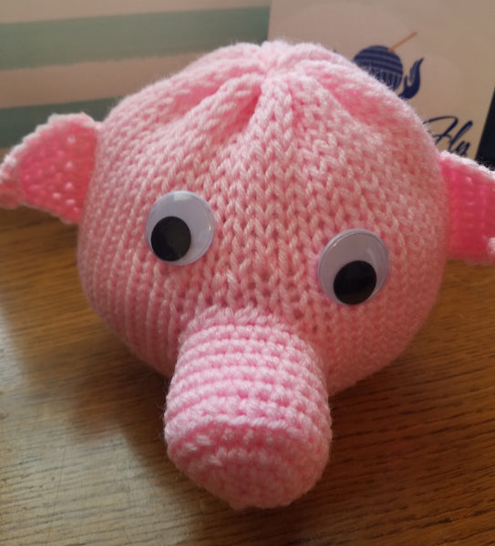 Pig Eyeglass Holder Crochet Pattern