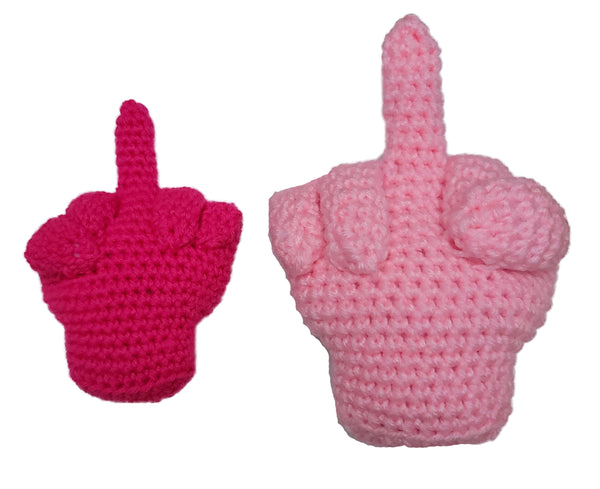 Pink Power Fist Christmas Tree Ornament Crochet Pattern