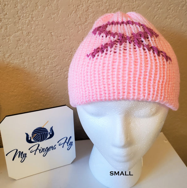 Pink Ribbon Chemo Hat Pattern for Addi King
