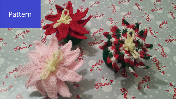 Poinsettia Goody Bag Crochet Pattern in PDF Format