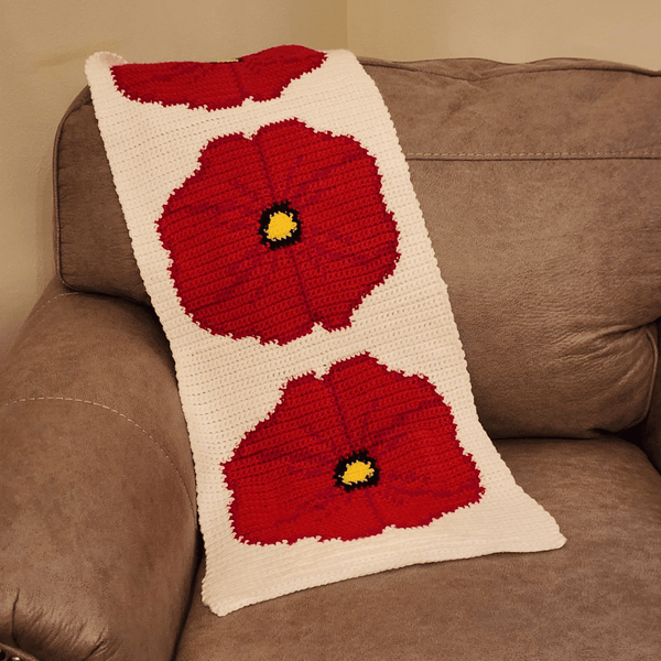 Poppy Pocket Shawl Crochet Pattern - My Fingers Fly