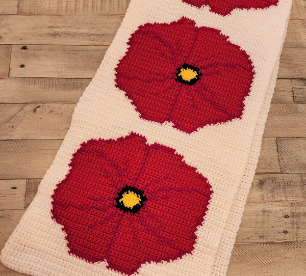 Poppy Pocket Shawl Crochet Pattern