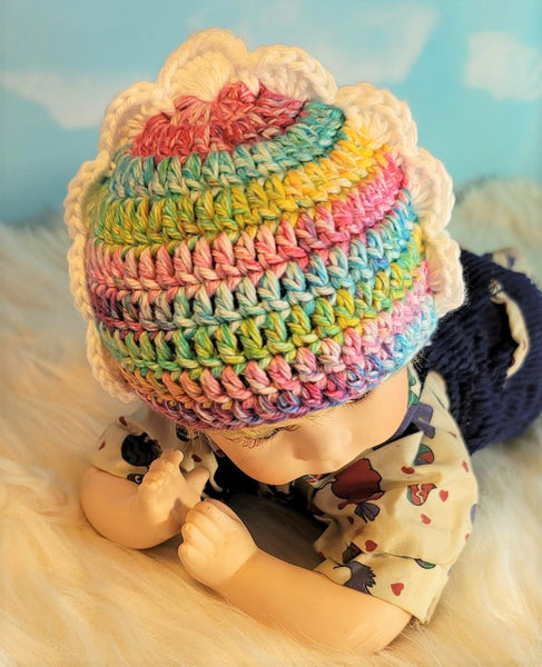 Crochet Pattern Sunshine Baby Hat with Preemie Sizes, New Baby Gift