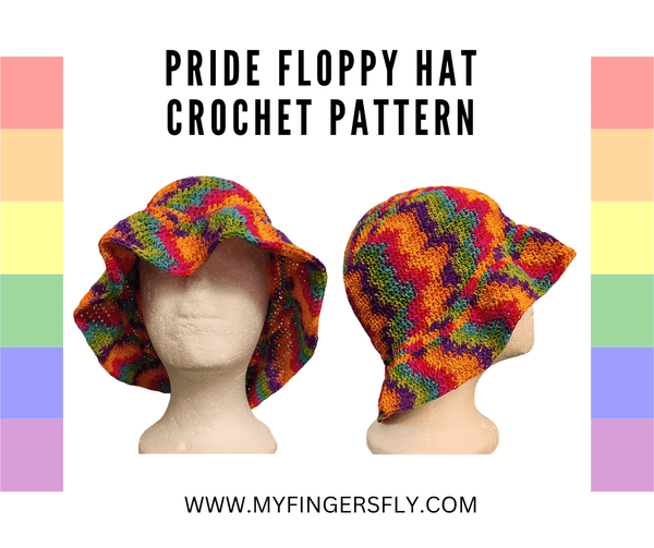 Pride Floppy Hat Crochet Pattern - My Fingers Fly