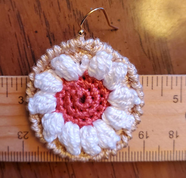 Pumpkin Pie Earring Crochet Pattern - Christmas Tree Ornament Crochet Pattern