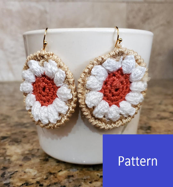 Pumpkin Pie Earring Crochet Pattern - Christmas Tree Ornament Crochet Pattern