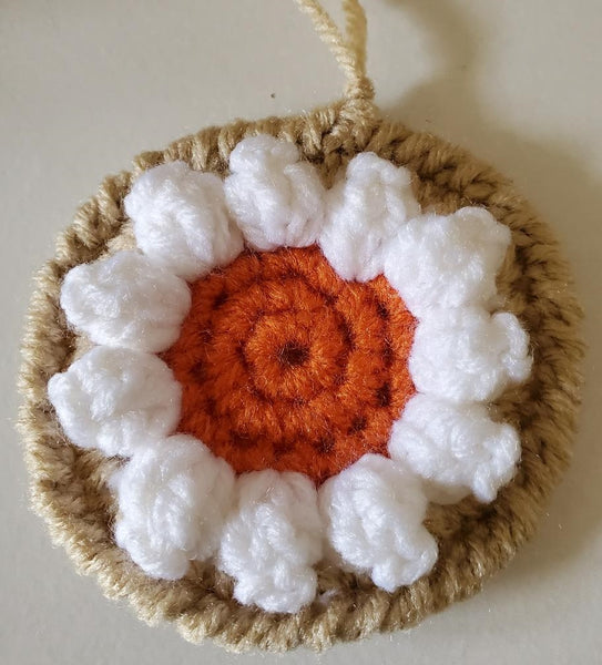 Pumpkin Pie Earring Crochet Pattern - Christmas Tree Ornament Crochet Pattern