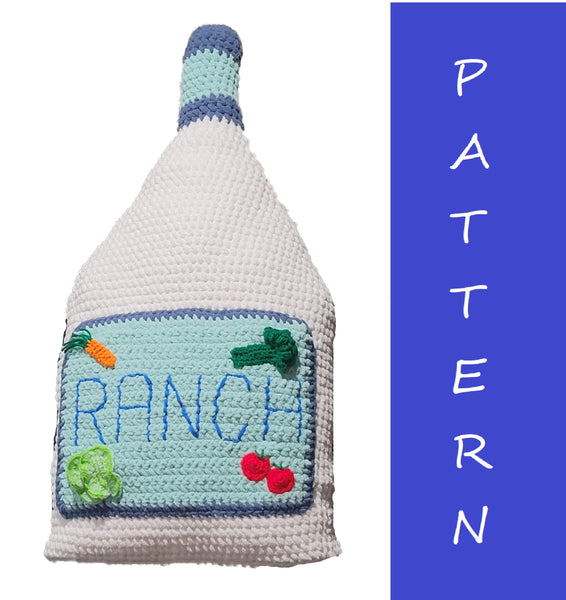 Ranch Dressing Pillow Crochet Pattern With Blanket Yarn