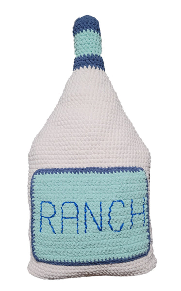 Ranch Dressing Pillow Crochet Pattern With Blanket Yarn