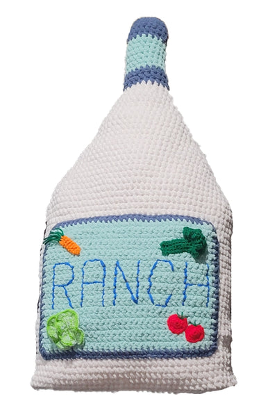 Ranch Dressing Pillow Crochet Pattern With Blanket Yarn