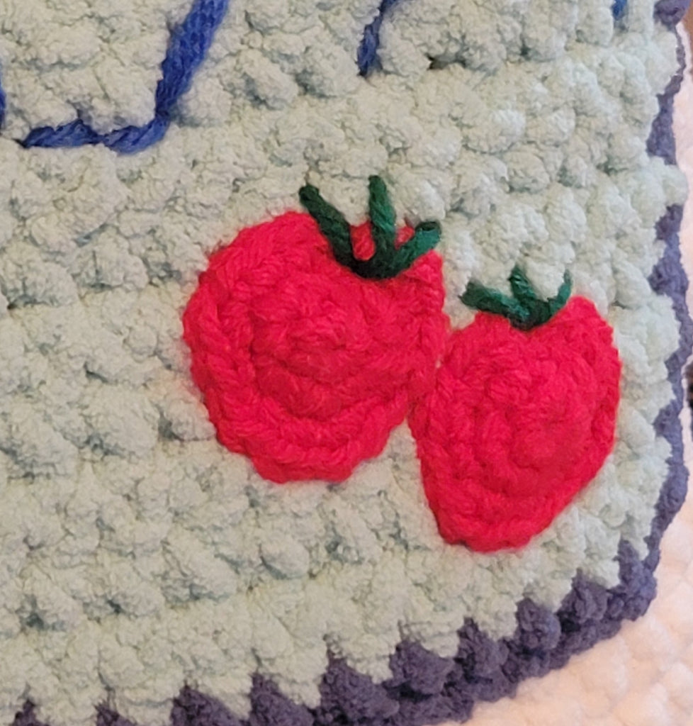 Strawberries and Cream Blanket Crochet Pattern