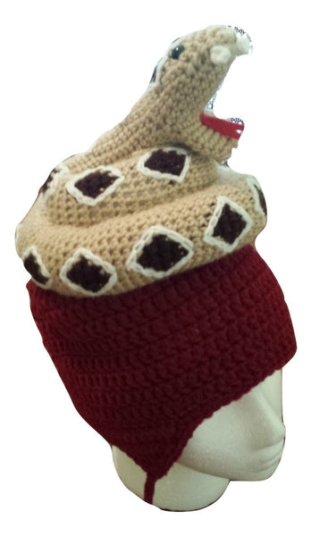 Rattlesnake Hat Crochet Pattern (adult)