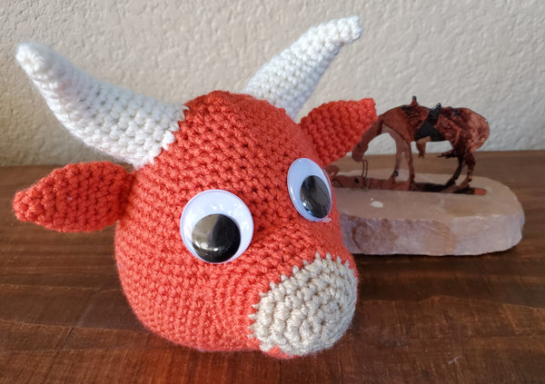 Little Red Bull Eyeglass Holder Crochet Pattern