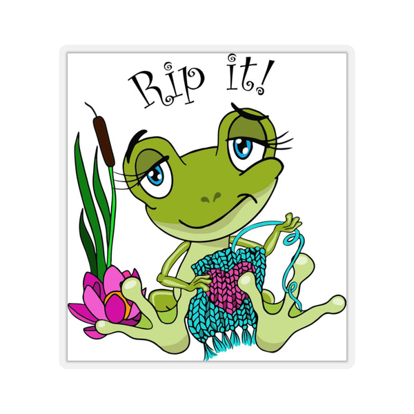 Rip It! Frog Kiss - Cut Stickers - My Fingers Fly