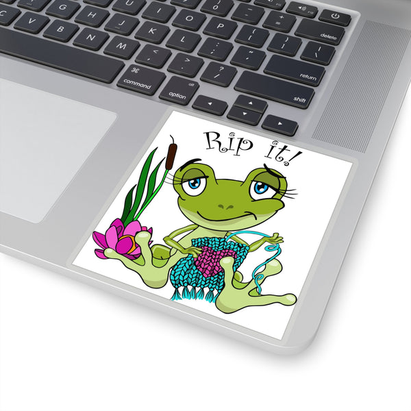 Rip It! Frog Kiss - Cut Stickers - My Fingers Fly