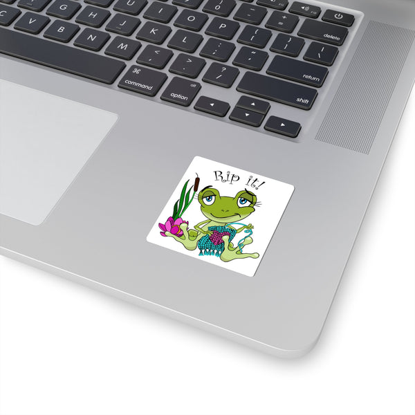 Rip It! Frog Kiss - Cut Stickers - My Fingers Fly