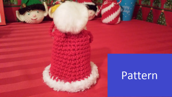 Santa's Hat Goody Bag Crochet Pattern in PDF Format