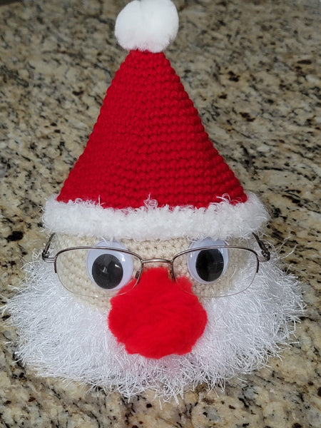 Santa Claus Eyeglass Holder Crochet Pattern