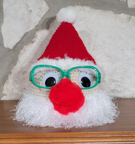 Santa Claus Eyeglass Holder Crochet Pattern