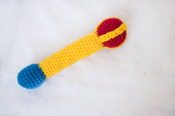 Royal Baby Sweater Crochet Pattern with Scepter Baby Rattle Crochet Pattern, Sizes NB-3M, 6M, 9M