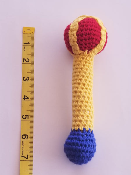 Royal Baby Sweater Crochet Pattern with Scepter Baby Rattle Crochet Pattern, Sizes NB-3M, 6M, 9M