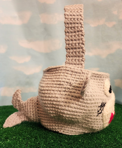 Shark Easter Basket Crochet Pattern - My Fingers Fly