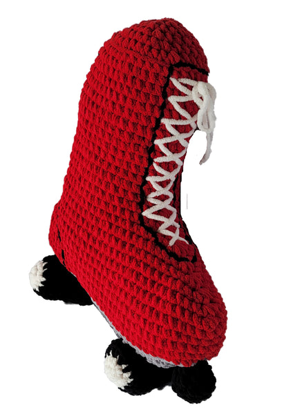 Roller Skate Pillow Crochet Pattern With Blanket Yarn