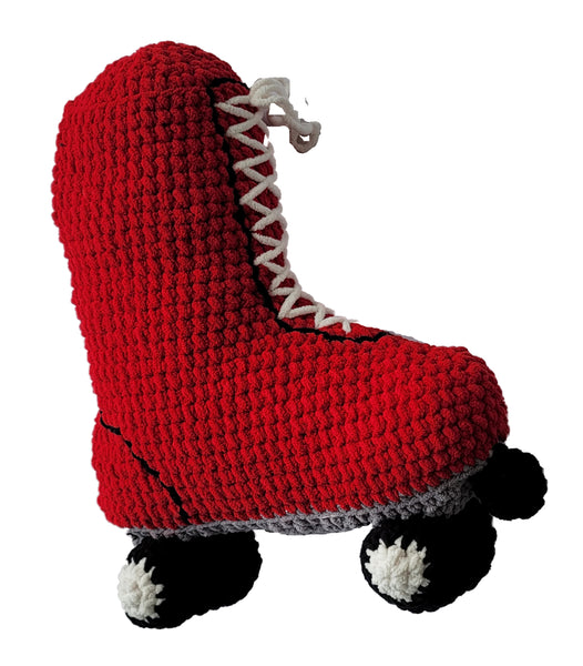 Roller Skate Pillow Crochet Pattern With Blanket Yarn