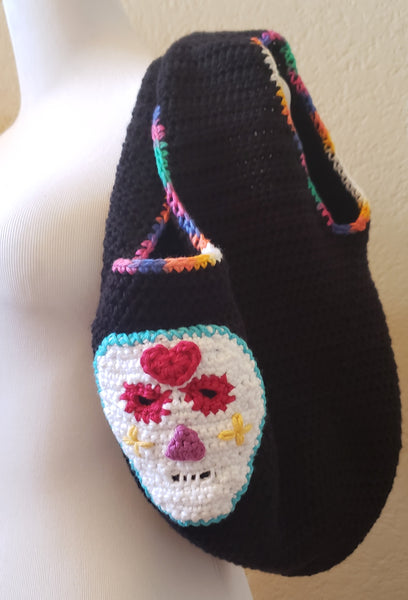 Sugar Skull Bowling Ball Bag Crochet Pattern or Market Bag Crochet Pattern